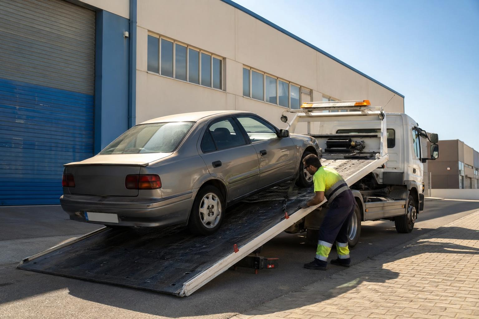 Recogida de vehículo para baja en instalaciones de Autodesguace Lito